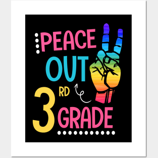 Peace Out 3rd Grade Funny End Of School Year Teacher Student Posters and Art